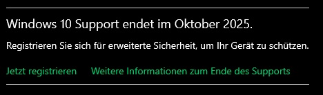 Support Ende von Windows 11